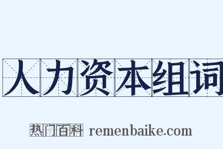人力资本组词是什么意思的图片
